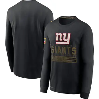 New York Giants Men's 2020 Salute to Service Sideline Performance Long Sleeve T-Shirt - Black