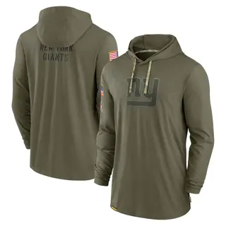 New York Giants Men's 2022 Salute to Service Tonal Pullover Hoodie - Olive