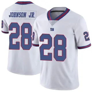 New York Giants Men's Dwayne Johnson Jr. Limited Color Rush Jersey - White