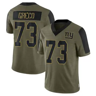 New York Giants Men's John Greco Limited 2021 Salute To Service Jersey - Olive