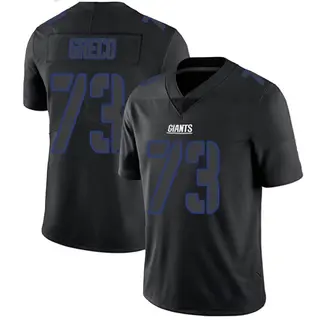 New York Giants Men's John Greco Limited Jersey - Black Impact