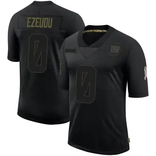 New York Giants Men's Joshua Ezeudu Limited 2020 Salute To Service Retired Jersey - Black