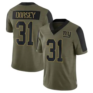 New York Giants Men's Khalil Dorsey Limited 2021 Salute To Service Jersey - Olive