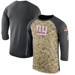 New York Giants Men's Legend Salute to Service 2017 Sideline Performance Three-Quarter Sleeve T-Shirt - Camo/Anthracite