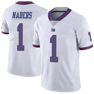 New York Giants Men's Malik Nabers Limited Color Rush Jersey - White