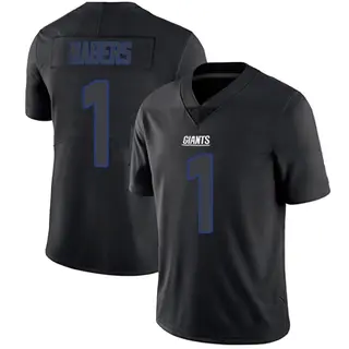 New York Giants Men's Malik Nabers Limited Jersey - Black Impact