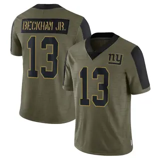 New York Giants Men's Odell Beckham Jr. Limited 2021 Salute To Service Jersey - Olive