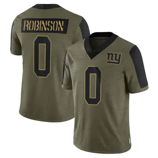 New York Giants Men's Wan'Dale Robinson Limited 2021 Salute To Service Jersey - Olive