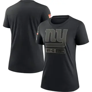 New York Giants Women's 2020 Salute To Service Performance T-Shirt - Black