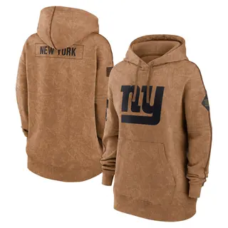 New York Giants Women's 2023 Salute to Service Pullover Hoodie - Brown