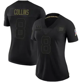 New York Giants Women's Beaux Collins Limited 2020 Salute To Service Jersey - Black