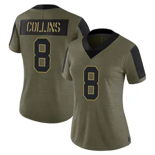 New York Giants Women's Beaux Collins Limited 2021 Salute To Service Jersey - Olive