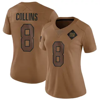 New York Giants Women's Beaux Collins Limited 2023 Salute To Service Jersey - Brown