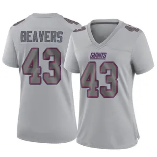 New York Giants Women's Darrian Beavers Game Atmosphere Fashion Jersey - Gray