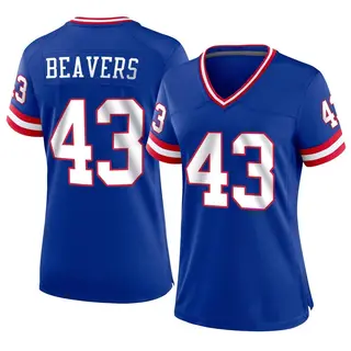 New York Giants Women's Darrian Beavers Game Classic Jersey - Royal