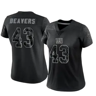 New York Giants Women's Darrian Beavers Limited Reflective Jersey - Black