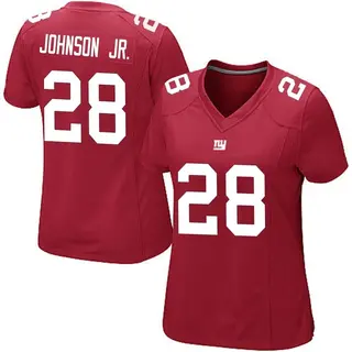 New York Giants Women's Dwayne Johnson Jr. Game Alternate Jersey - Red