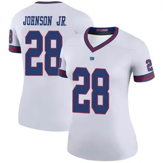 New York Giants Women's Dwayne Johnson Jr. Legend Color Rush Jersey - White
