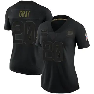 New York Giants Women's Eric Gray Limited 2020 Salute To Service Jersey - Black