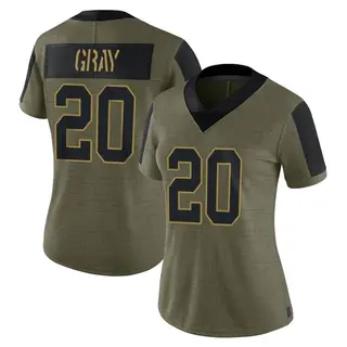 New York Giants Women's Eric Gray Limited 2021 Salute To Service Jersey - Olive