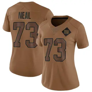New York Giants Women's Evan Neal Limited 2023 Salute To Service Jersey - Brown