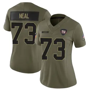 New York Giants Women's Evan Neal Limited 2025 Salute to Service Jersey - Olive