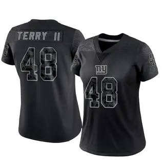 New York Giants Women's Jermaine Terry II Limited Reflective Jersey - Black
