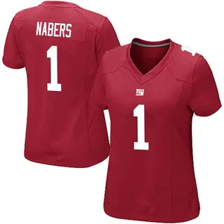 New York Giants Women's Malik Nabers Game Alternate Jersey - Red