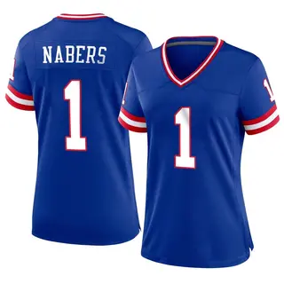 New York Giants Women's Malik Nabers Game Classic Jersey - Royal