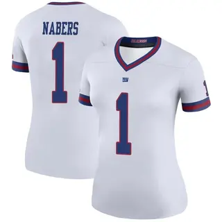 New York Giants Women's Malik Nabers Legend Color Rush Jersey - White