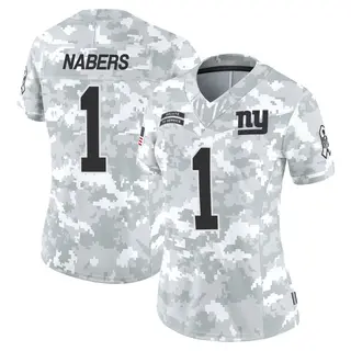 New York Giants Women's Malik Nabers Limited 2024 Salute to Service Jersey - Arctic Camo