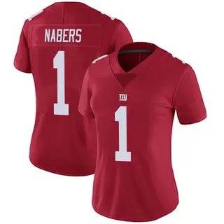 New York Giants Women's Malik Nabers Limited Alternate Vapor Untouchable Jersey - Red