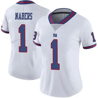 New York Giants Women's Malik Nabers Limited Color Rush Jersey - White