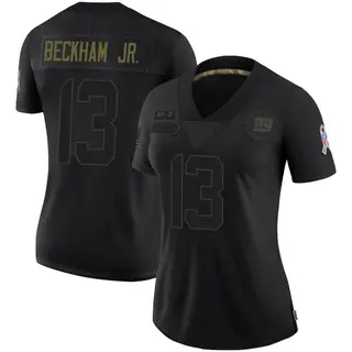 New York Giants Women's Odell Beckham Jr. Limited 2020 Salute To Service Jersey - Black
