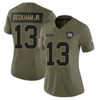 New York Giants Women's Odell Beckham Jr. Limited 2025 Salute to Service Jersey - Olive