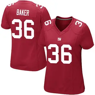 New York Giants Women's Rushawn Baker Game Alternate Jersey - Red