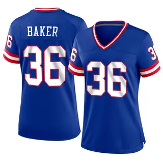 New York Giants Women's Rushawn Baker Game Classic Jersey - Royal