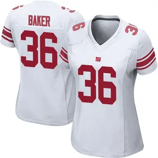 New York Giants Women's Rushawn Baker Game Jersey - White