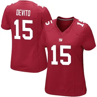 New York Giants Women's Tommy DeVito Game Alternate Jersey - Red