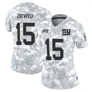 New York Giants Women's Tommy DeVito Limited 2024 Salute to Service Jersey - Arctic Camo