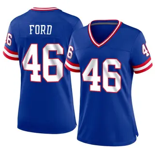 New York Giants Women's Trace Ford Game Classic Jersey - Royal