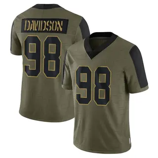 New York Giants Youth D.J. Davidson Limited 2021 Salute To Service Jersey - Olive