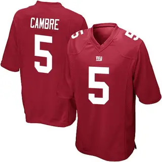 New York Giants Youth Dalen Cambre Game Alternate Jersey - Red