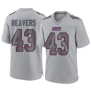 New York Giants Youth Darrian Beavers Game Atmosphere Fashion Jersey - Gray