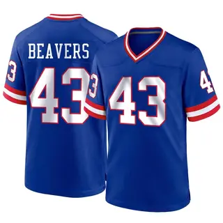 New York Giants Youth Darrian Beavers Game Classic Jersey - Royal