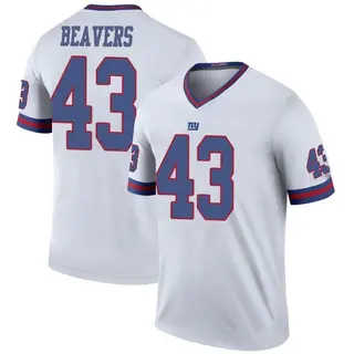New York Giants Youth Darrian Beavers Legend Color Rush Jersey - White