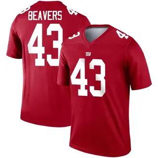 New York Giants Youth Darrian Beavers Legend Inverted Jersey - Red