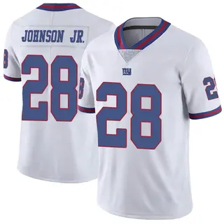 New York Giants Youth Dwayne Johnson Jr. Limited Color Rush Jersey - White