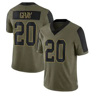 New York Giants Youth Eric Gray Limited 2021 Salute To Service Jersey - Olive