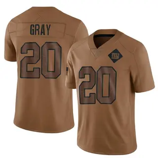 New York Giants Youth Eric Gray Limited 2023 Salute To Service Jersey - Brown